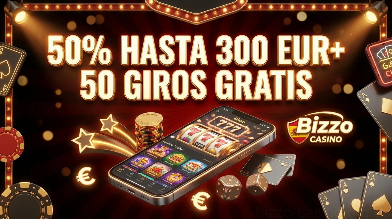50% HASTA 300 EUR+ 50 GIROS GRATIS